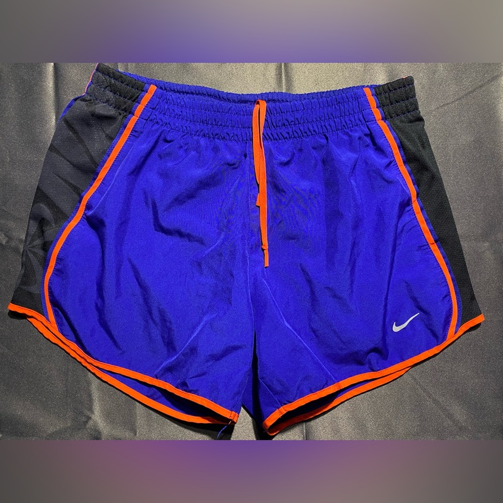 Nike Royal Blue Shorts with Bright Orange Accents